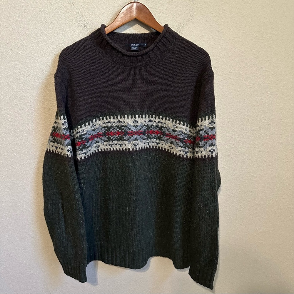 J.Crew Men’s Lambs Wool Blend Knit Crewneck Sweater